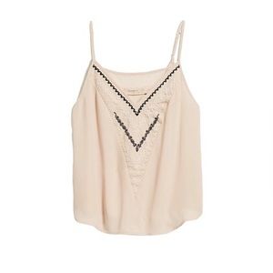 41 Hawthorn camisole ivory with black and white stitching Size Small